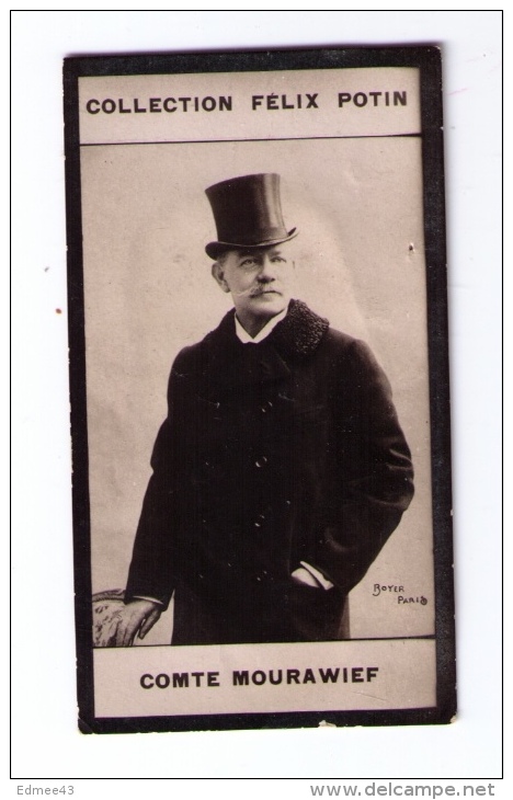 Petite Photo 1ère Collection Félix Potin (chocolat), Homme Politique Russe Comte Mourawief, Photo Boyer, Paris Vers 1900 - Albums & Collections