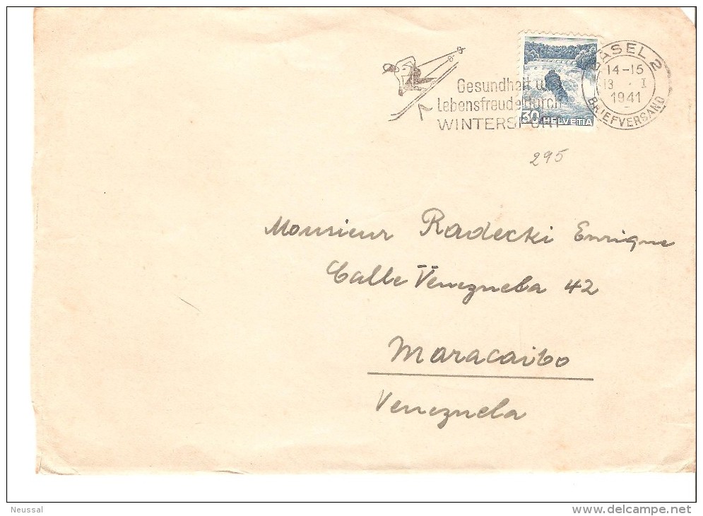 Frontal De Carta De Suiza De 1941 - Storia Postale