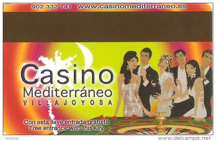 TARJETA DE HOTEL CASINO MEDITERRANEO VILLAJOYOSA (ESPAÑA) GRUPO BALI - Tarjetas De Casino