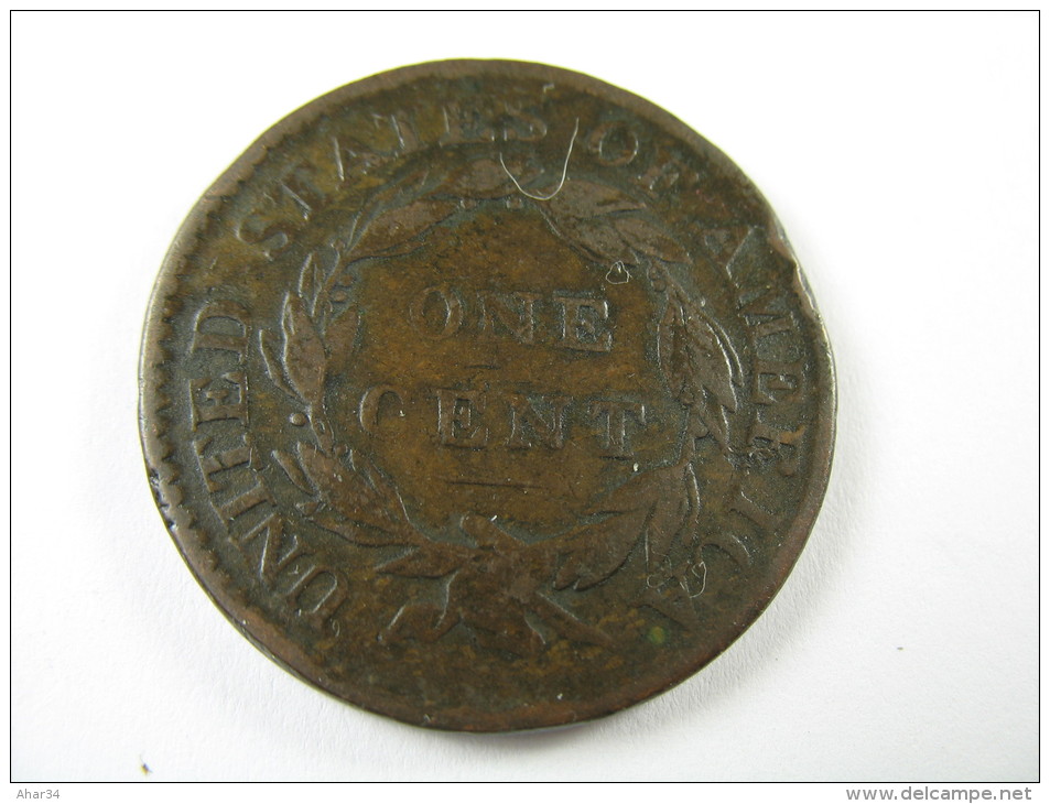 US USA 1 ONE LARGE CENT CORONET 1818 COIN  HIGH GRADE LOT 27 NUM 16 - 1816-1839: Coronet Head (Testa Coronata