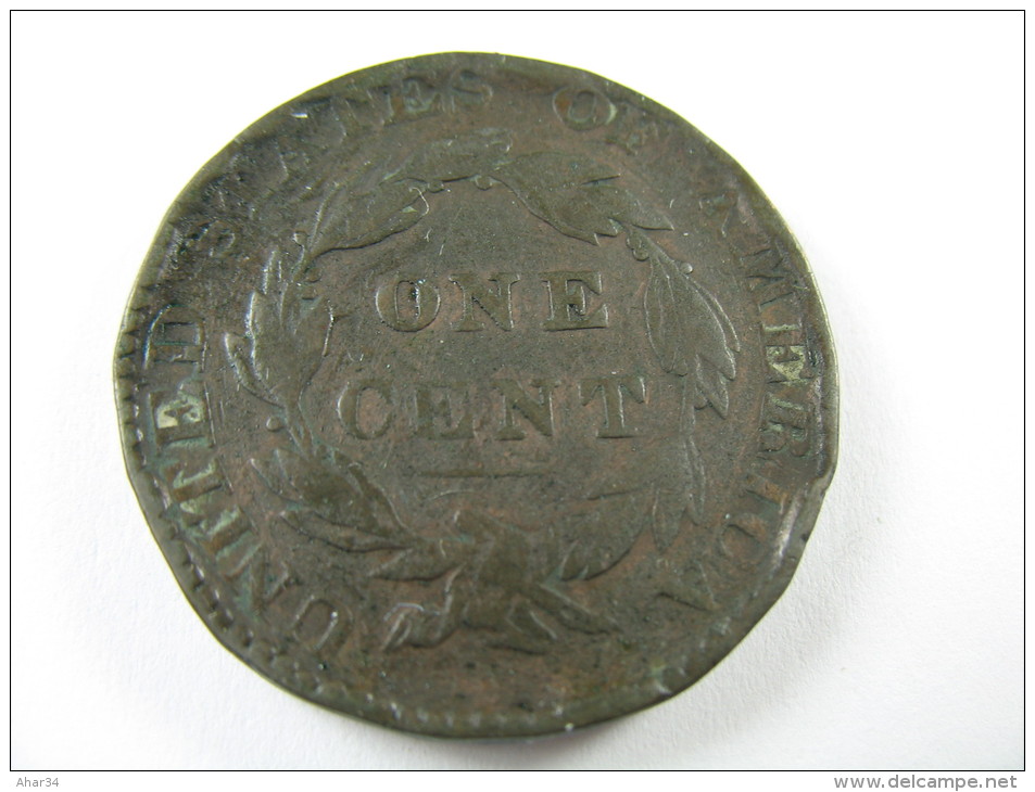 US USA 1 ONE LARGE CENT CORONET 1825 COIN   LOT 27 NUM  17 - 1816-1839: Coronet Head (Tête Couronnée)