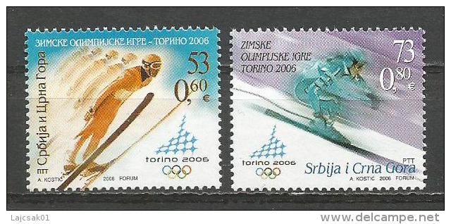 Serbia And Montenegro 2006. Winter Olympic Games Torino MNH Set - Invierno 2006: Turín