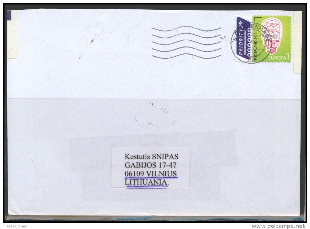 NETHERLANDS Brief Postal History Envelope Air Mail NL 009 Energy Saving - Cartas & Documentos