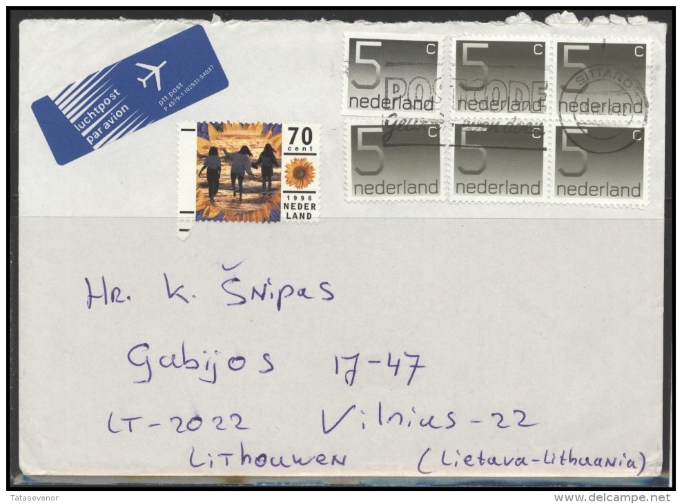 NETHERLANDS Brief Postal History Envelope Air Mail NL 013 SITTARD Slogan Cancellation - Brieven En Documenten