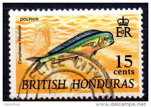 BRITISH HONDURAS 1968 Wildlife - 15c Dolphin FU - Britisch-Honduras (...-1970)