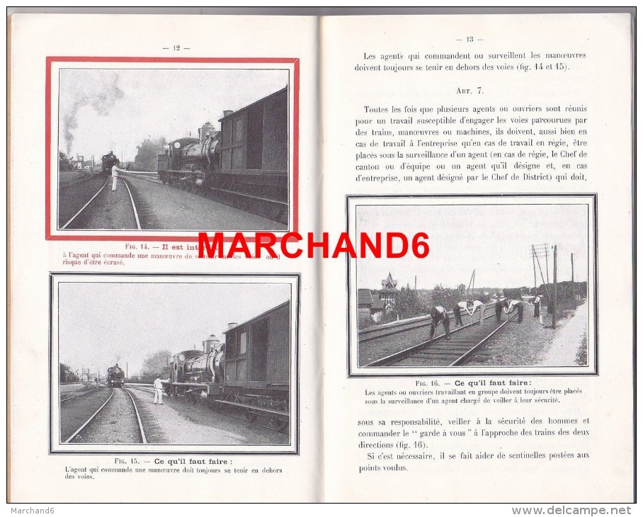 chemin de fer du nord instruction générale exploitation et travaux et surveillance nombreux illustrations de trains scan