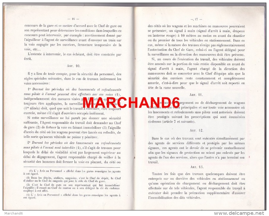 chemin de fer du nord instruction générale exploitation et travaux et surveillance nombreux illustrations de trains scan