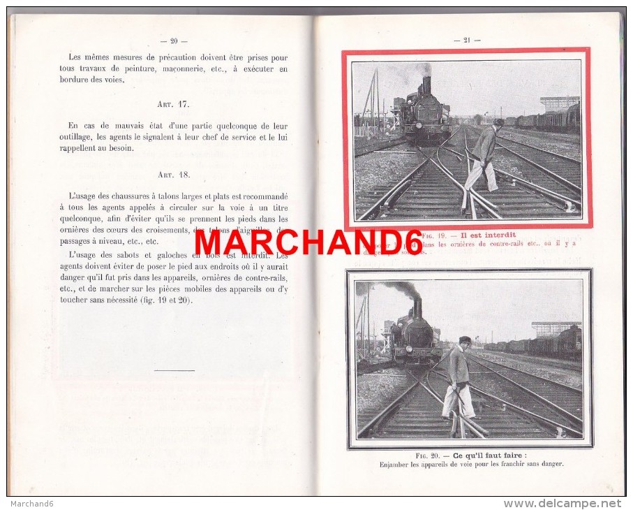 chemin de fer du nord instruction générale exploitation et travaux et surveillance nombreux illustrations de trains scan