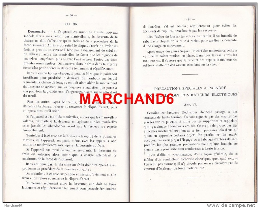 chemin de fer du nord instruction générale exploitation et travaux et surveillance nombreux illustrations de trains scan