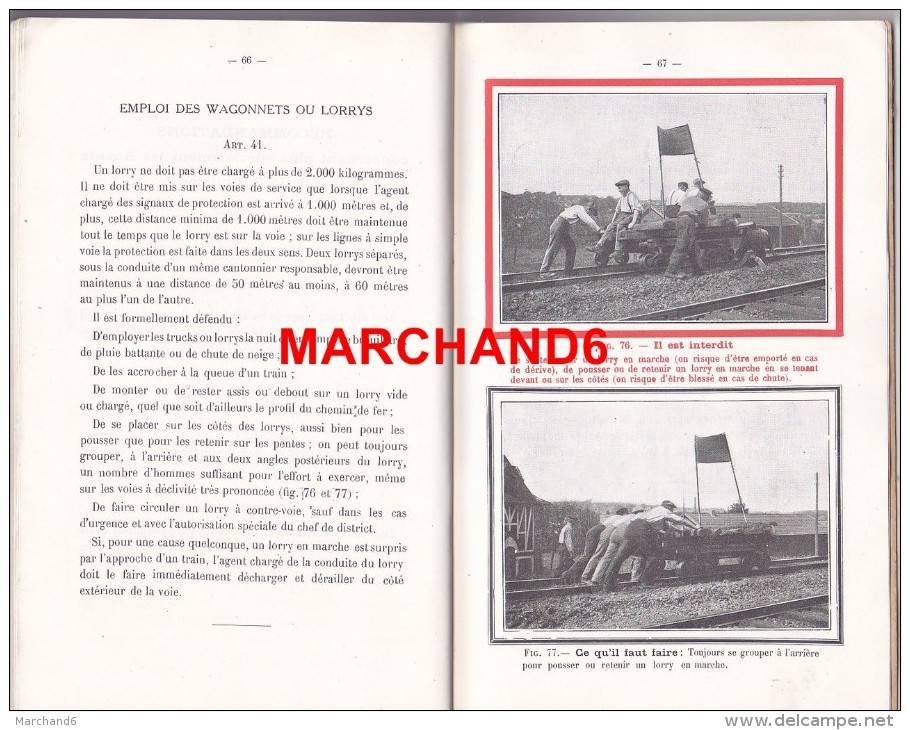 chemin de fer du nord instruction générale exploitation et travaux et surveillance nombreux illustrations de trains scan