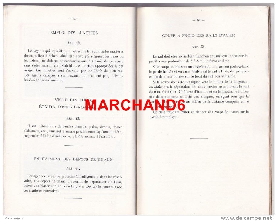 chemin de fer du nord instruction générale exploitation et travaux et surveillance nombreux illustrations de trains scan