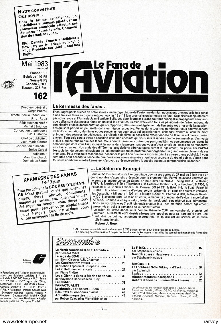 Fana De L'Aviation N°161 Et 162 Avril-Mai 1983 - Aviation