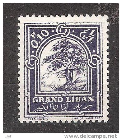 GRAND LIBAN,1925  , Yvert N° 50, " Cèdre "0 Pi 10 Violet , Neuf *, TB - Neufs
