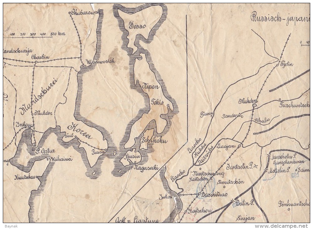 MAPS  --  RUSSISCH   -  JAPANISCHER KRIEG 1904 - 05  --  BATTLE OF LIAOYANG  --  OYAMA IWAO, A. KUROPATKIN - Other & Unclassified