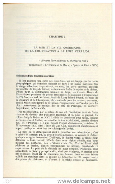 LA MER ET LE ROMAN AMERICAIN Dans La Première Moitié Du Dix-neuvième Siècle - Jeanne-Marie SANTRAUD - 1972 - Envoi Signé - Signierte Bücher