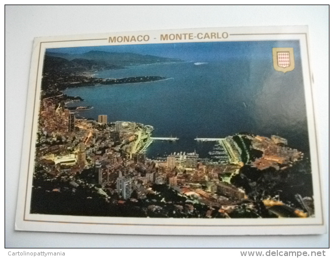 STORIA POSTALE FRANCOBOLLO Monaco Monte- Carlo Stadio Stadium Vista Notturna - Harbor