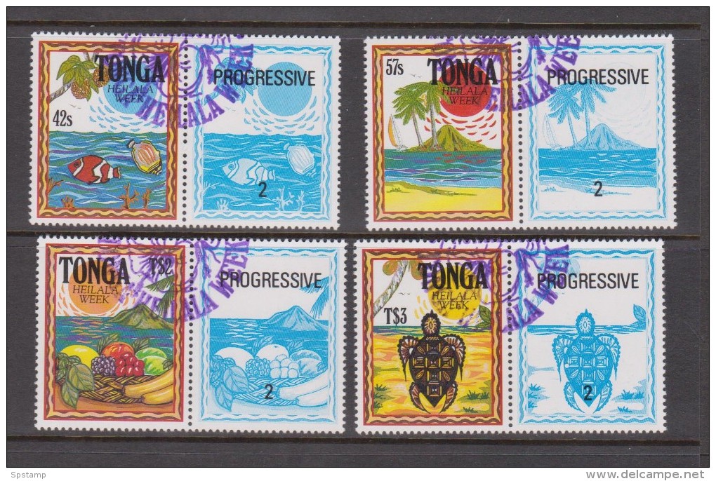 Tonga 1991 Heilala Week Set 4 With 'proof' Tabs FU - Tonga (1970-...)