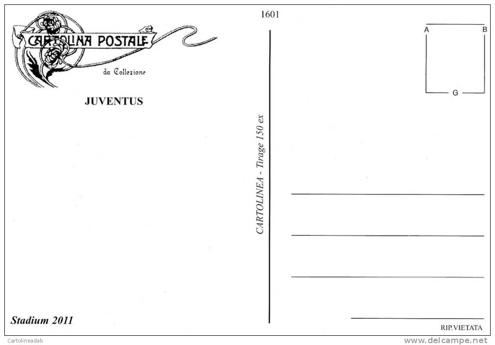 [DC1601] CARTOLINEA - JUVENTUS - STADIUM 2011 - Calcio
