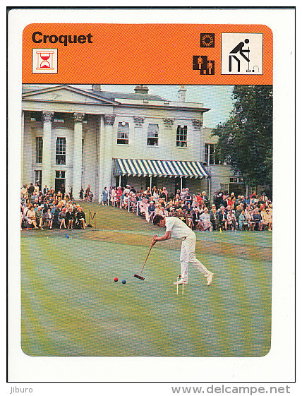 Fiche Illustrée Sport / Jeu Croquet ( Finale Du Tournoi Du Centenaire Au Hurlingham Club En 1967 )  // IM 01-FICH-SPORT - Sports