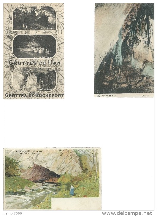 HAN SUR LESSE, LES GROTTES : Lot De 63 Cartes (42 Différentes) - Voir Scans - Rochefort