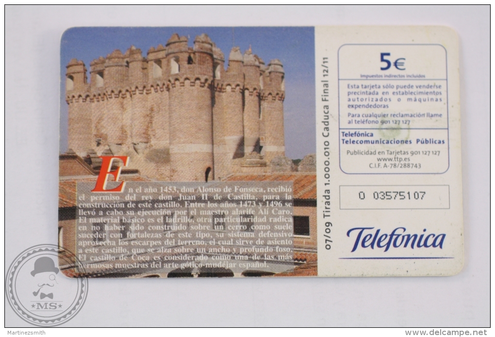 Collectible Spain Phone Card - Castillos Con Historia/ Castles With History - Coca (Segovia) - Otros & Sin Clasificación