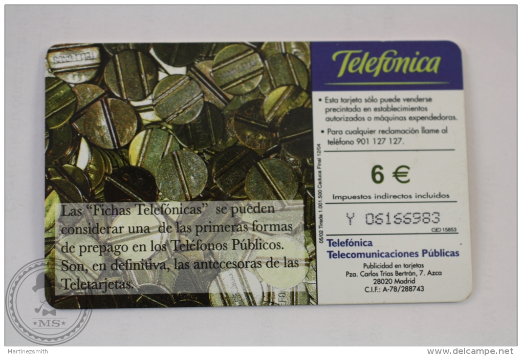 Collectible Phone Card Telefonica - Telefono Publico De Fichas / Old Phone With Tokens - Otros & Sin Clasificación