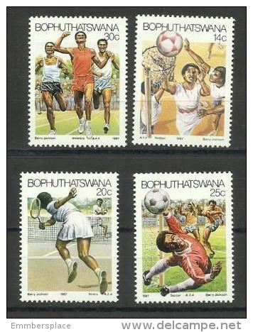 BOPHUTHATSWANA - 1987 Sports Set Of 4 MLH *  SG 183-6  Sc 188-91 - Bophuthatswana