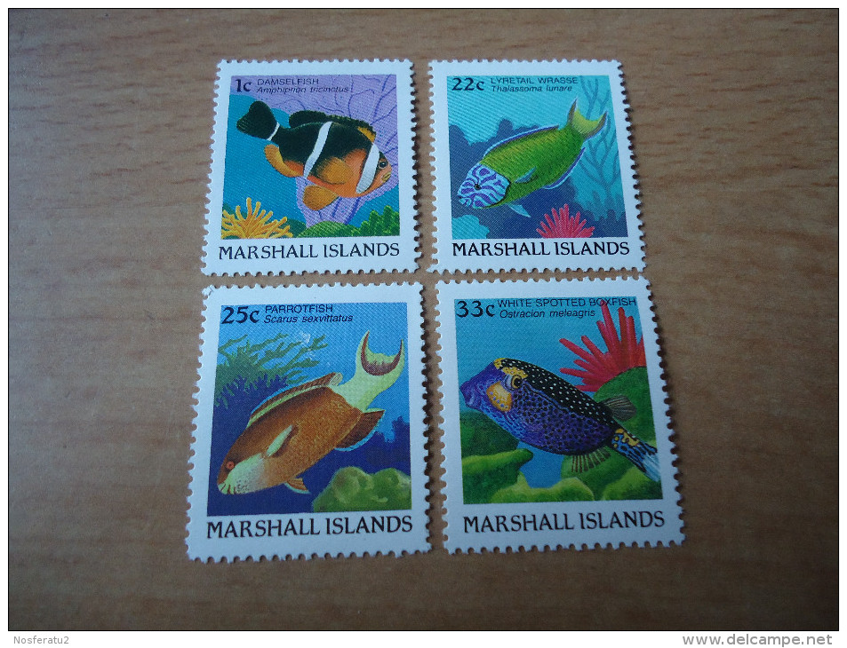 Marshallinseln:  4 Werte Fische  (1988) - Marshall
