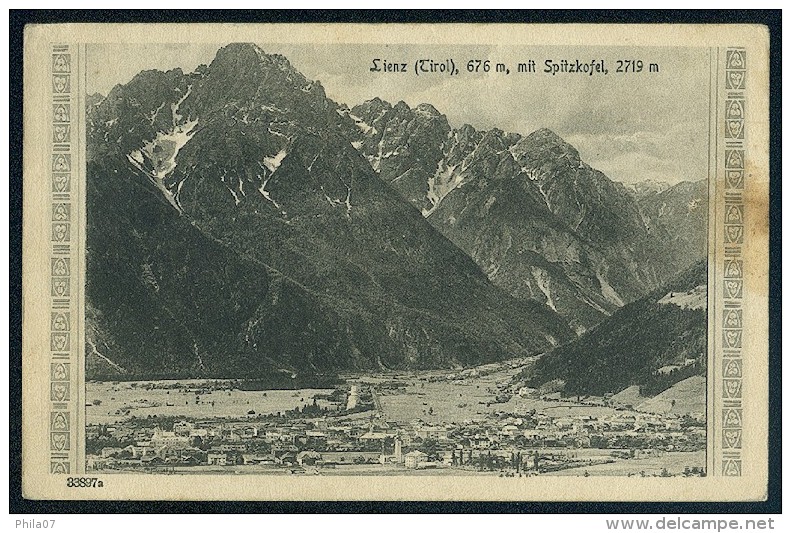 Lienz (Tirol) 676 M, Mit Spitzkofel, 2719 M - Stengel&Co. G.m.b.H. Dresden ----- Postcard Traveled - Lienz