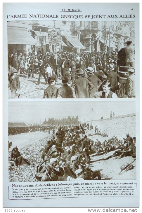 LE MIROIR N° 152 / 22-10-1916 WAGON BLINDAGE SOUS-MARIN VERDUN COMBLES MACÉDOINE SIDI-BEL-ABES SOMME GALLIA SALONIQUE