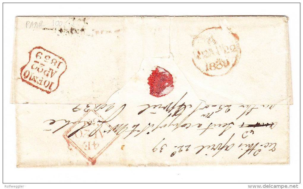 Lot 2 Vorphila Briefe Nach London 1830 + 1839 Mit Stempel "FP Rate 2" - 4 Scanns - ...-1840 Préphilatélie