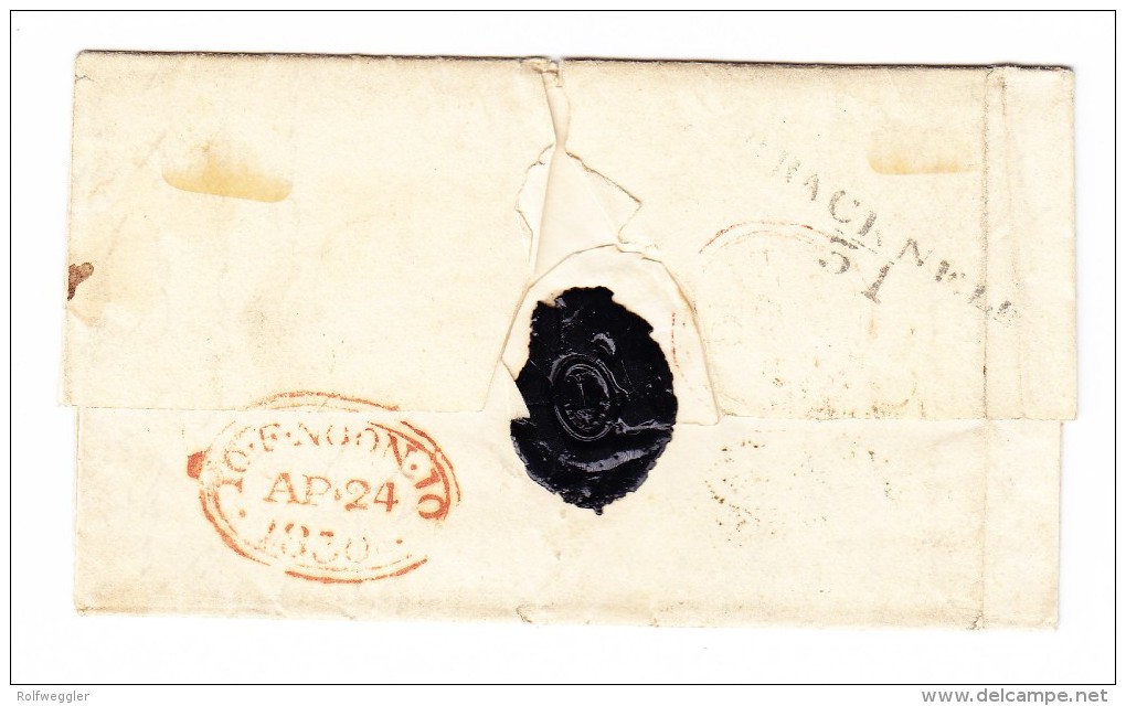 Lot 2 Vorphila Briefe Nach London 1830 + 1839 Mit Stempel "FP Rate 2" - 4 Scanns - ...-1840 Préphilatélie