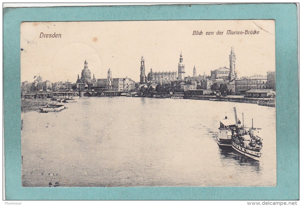 DRESDEN  -  BLICK  VON  DER  MARIEN - BRÜCKE  - 1911  - - Dresden