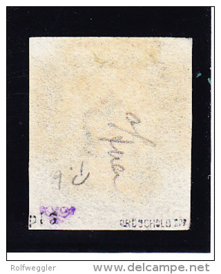 SG #1 - One Penny Black Vollrändig - Zentrierter Malteserkreuz Stempel - Platte 6 - Oblitérés