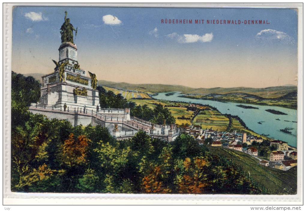 RÜDESHEIM - Mit  Diederwald - Denkmal - 1914 Gelaufen - Monuments