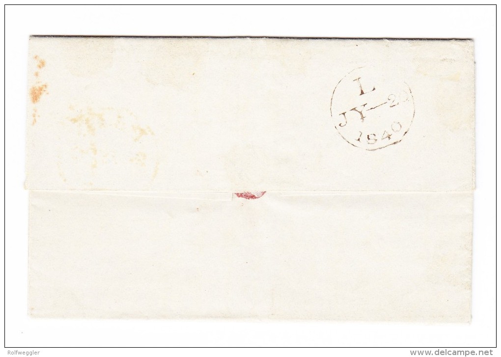 SG #1 - One Penny Black  Auf Brief 20.7.1840 Nach Salop - Storia Postale