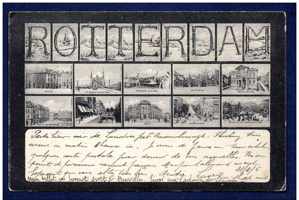 Pays-bas. Rotterdam. Multivues (17 Vues ). 1905 - Rotterdam