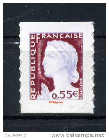 N° 4288 ADHESIF MARIANNE DE DECARIS  0,55e ISSUE DE CARNET NEUF ** - 1960 Marianne De Decaris