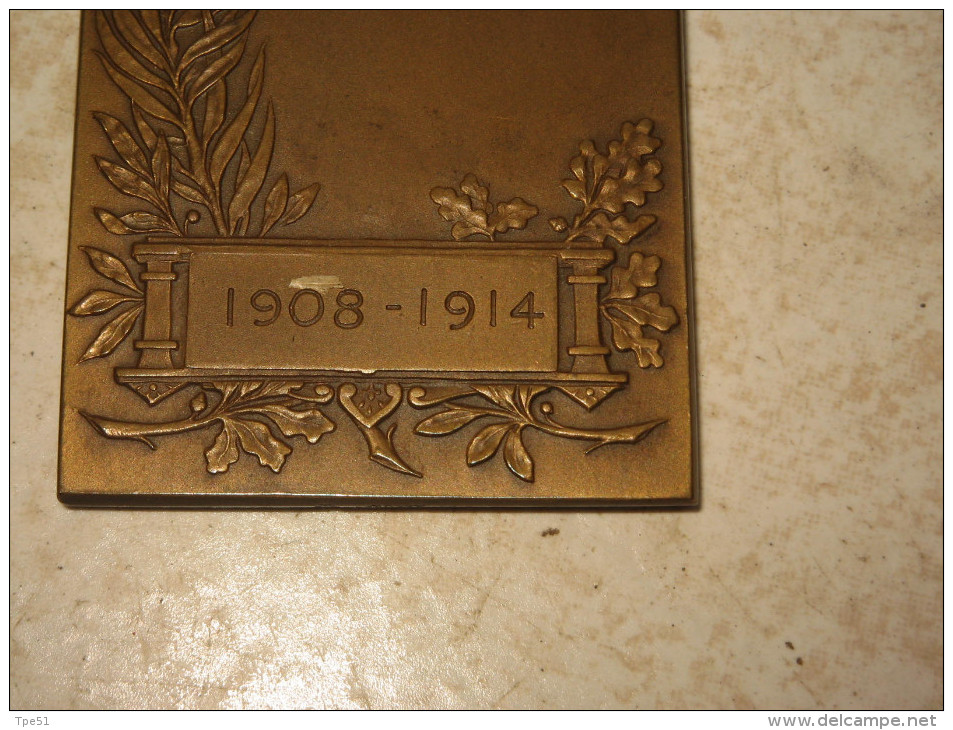 Plaque En Bronze Dans Son étui Association Sténographique Unitaire 1908-1914 République Française - France