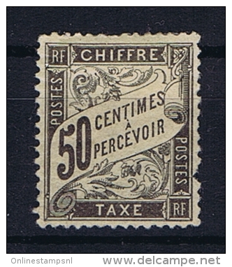 France:  Tax Yv  20 MH/*, Has Some Damage At Right Side ,fold - 1859-1959 Postfris