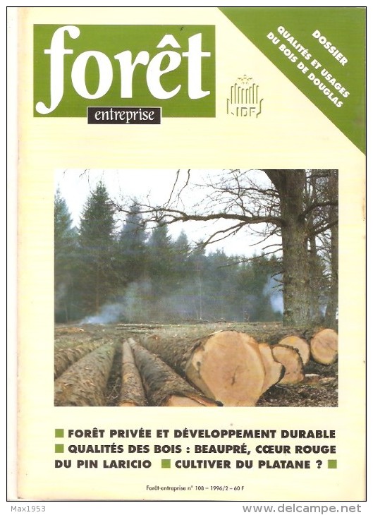 SYLVICULTURE - FORÊT Entreprise N°108       1996 / 2 - Science