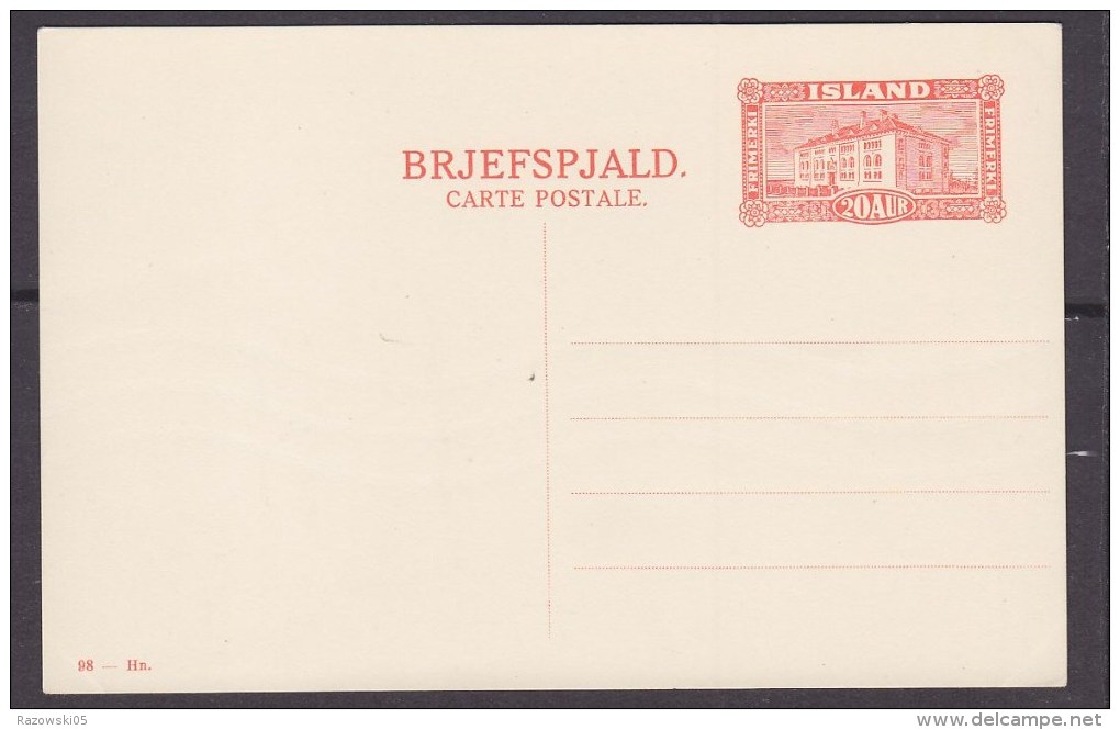 ISLANDE. ISLAND. EP. ENTIER POSTAL. - Entiers Postaux