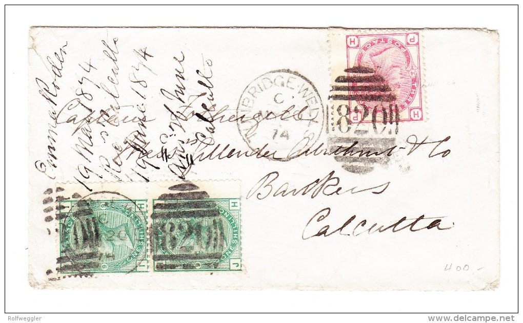 Brief 1874 Tunbridge-Wells Nach Calcutta Indien - Storia Postale