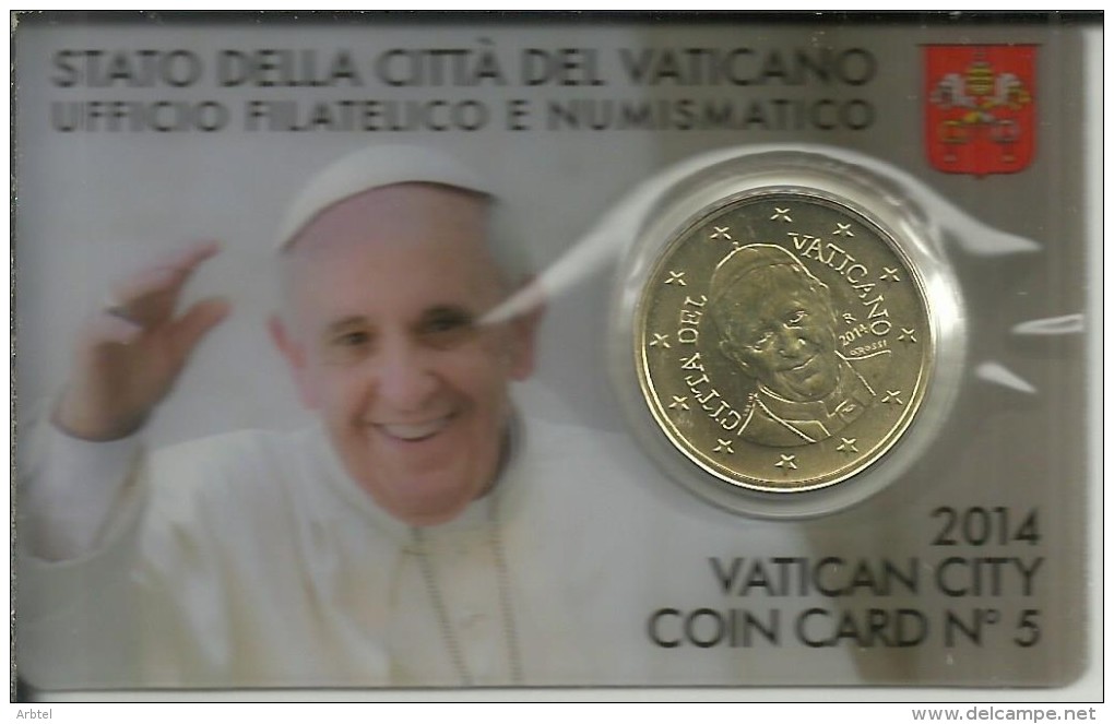 VATICANO 2014 PAPA FRANCISCOCOIN CARD NUM.5 - Vatican