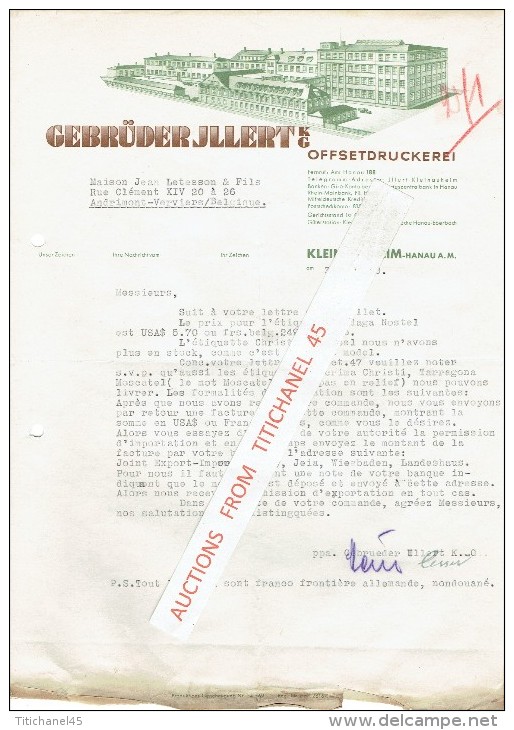 Brief 1948 - KLEIN-AUHEIM - GEBRÜDER JLLERT - Offsetdruckerei - Druck & Papierwaren