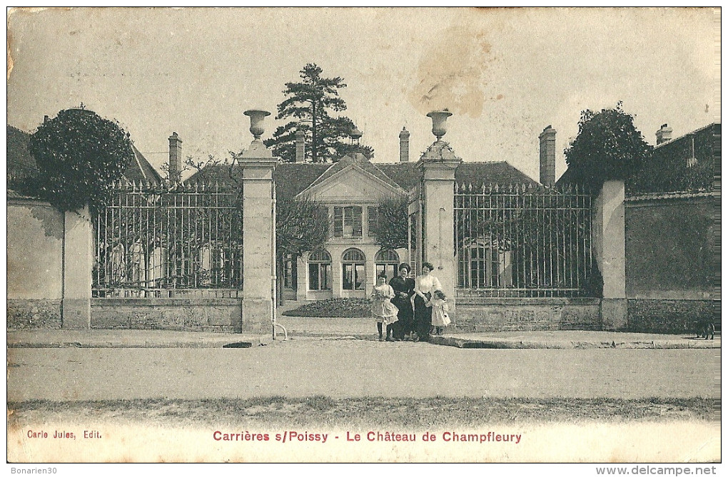 CPA 78 CARRIERES SOUS POISSY LE CHATEAU DE CHAMPFLEURY JOLI PLAN PEU COURANT - Carrieres Sous Poissy