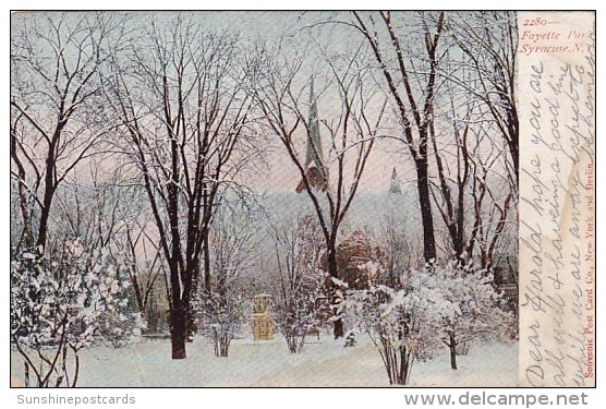 Fayette Park Syracuse New York 1906 - Syracuse