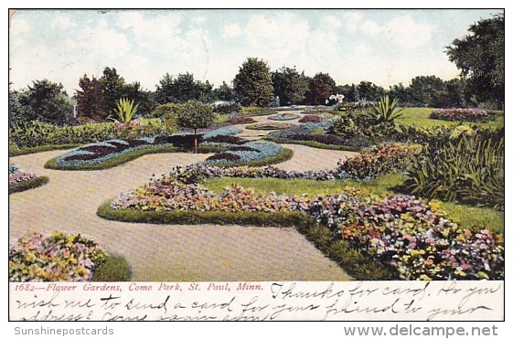 Flower Gardens Como Park Saint Paul Minnesota 1907 - St Paul