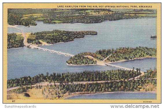 Lake Hamilton From The Air Hot Springs National Park Arkansas 1949 - Hot Springs