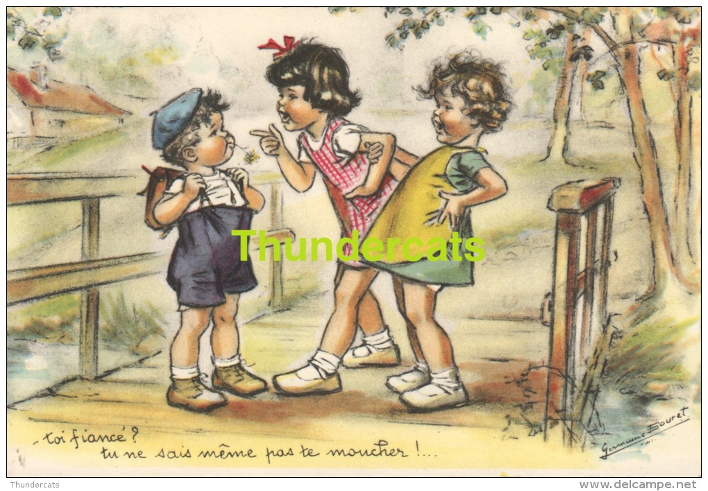 CPA ILLUSTRATEUR ENFANTS ** GERMAINE BOURET ** ARTIST SIGNED CHILDREN CARD **  TOI FINANCE - Bouret, Germaine